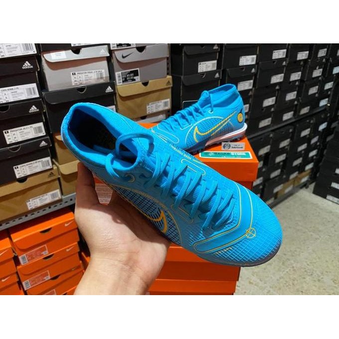Sepatu Futsal Nike Superfly 8 Academy Tf Chlorine Blue Dj2878-484 Ori Kualitas Terbaik Harga Termura