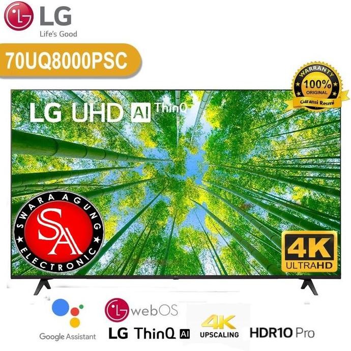 Led UHD Smart TV 70 Inch LG Type: 70UQ8000 (Khusus Medan)