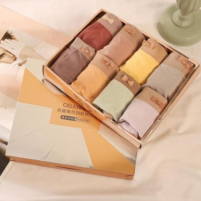 Sayishop Celebrity 8In1 celana dalam Premium wanita Antibakteri CD Japan Cewek Dekorasi Renda