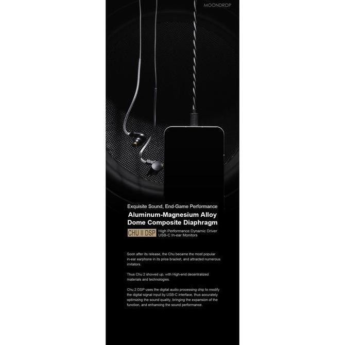 MOONDROP CHU 2/II DSP USB Type-C+Mic 2pin 0.78 In-ear IEM/Earphone [terbaik]
