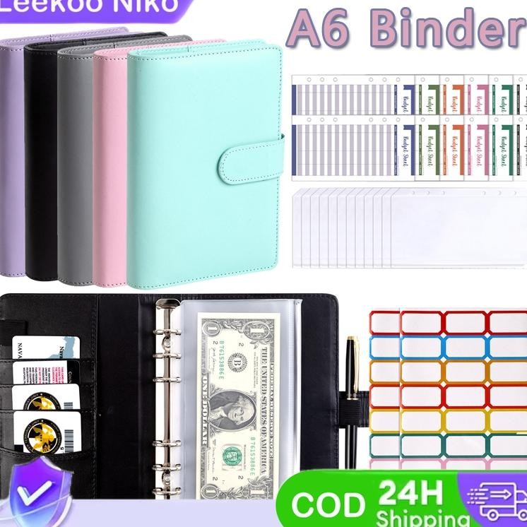 

Binder A6 Daun Longgar Macaroon Pu Buku Catatan Kulit Buku Catatan Keuangan Keuangan Keluarga Buku Tabungan Uang Saku Zip