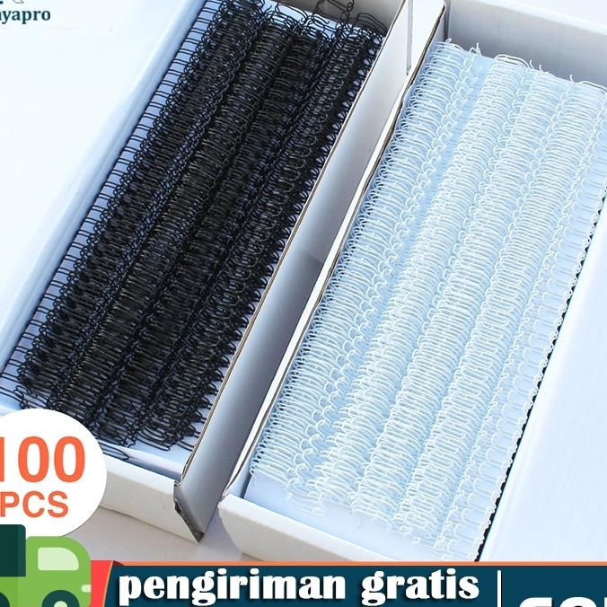 Spiral Kawat Ring Kawat Jilid Spiral 31 34 Lubang Warna Hitam Putih