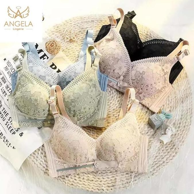 ANGELA PREMIUM JAPAN Star Bra BH Push Up Tanpa Kawat Wanita Sport Beha Lingerie Korea Fashion Bralet
