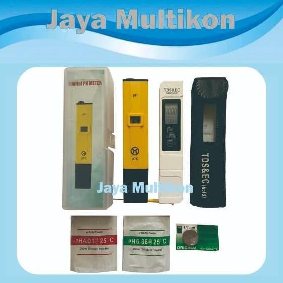PAKET PH METER DIGITAL + TDS EC METER ALAT TEST AIR HIDROPONIK ORIGINAL DAN TERPERCAYA
