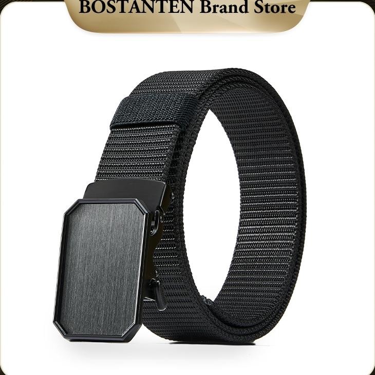 Bostanten Sabuk Pinggang Pria Ikat Pinggang Pria Nylon Canvas Alloy Belt Gesper Pria