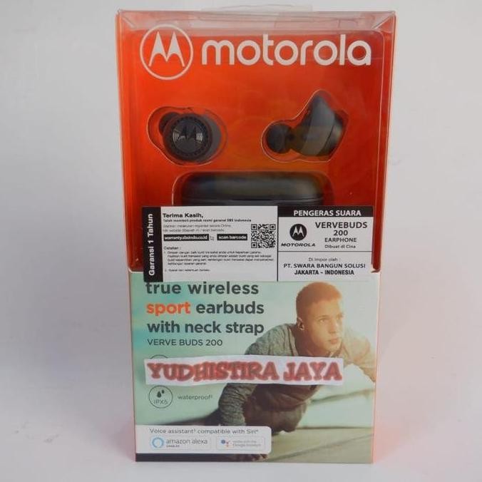 Motorola Verve Buds 200 Sport True Earbuds with Anti-Lost Neck Strap