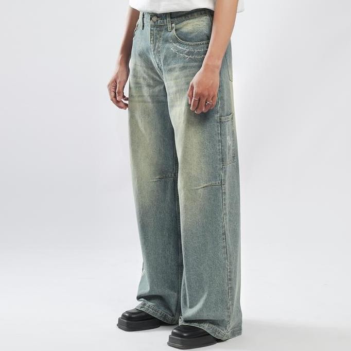 Sale Amigos De Nimes - London Desert Wash - Wide Denim Jeans