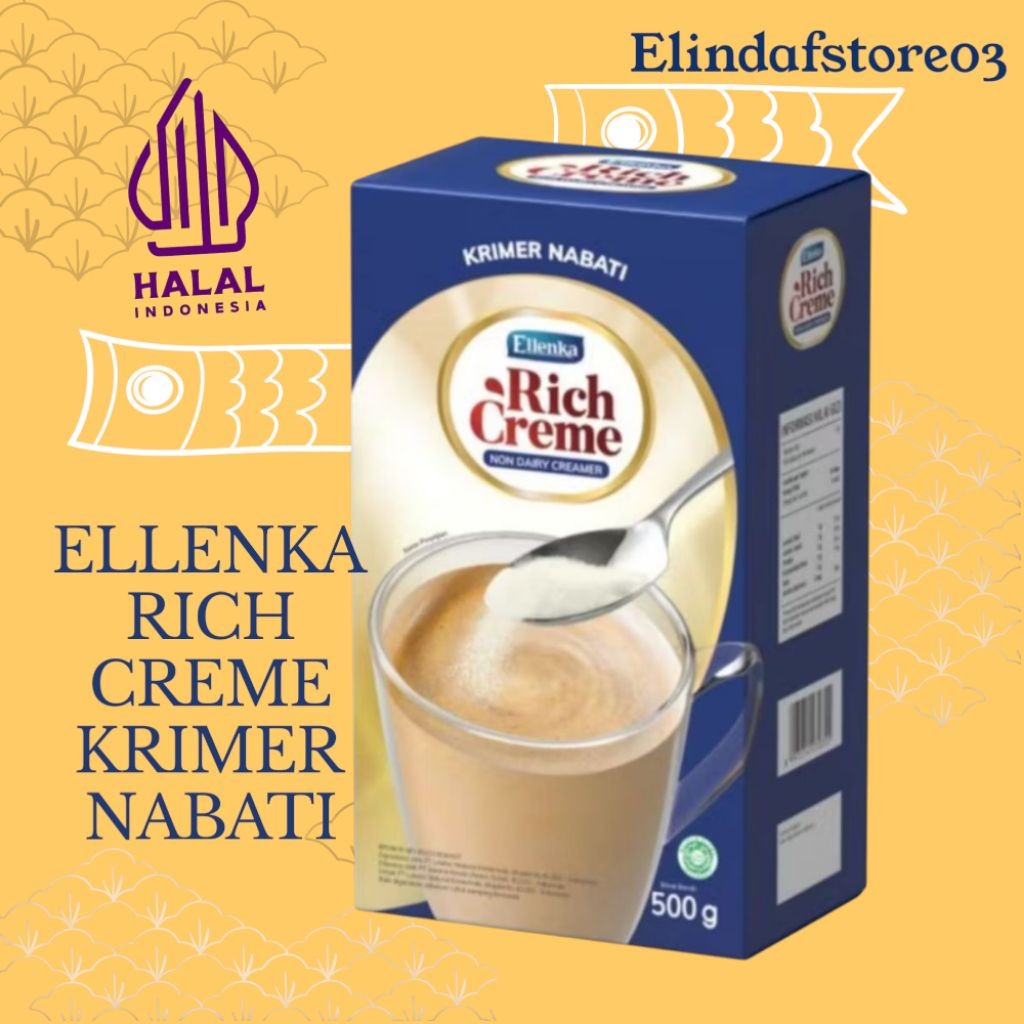 

ELLENKA Rich Creme Non Dairy Creamer / Krimer Nabati Box 500g