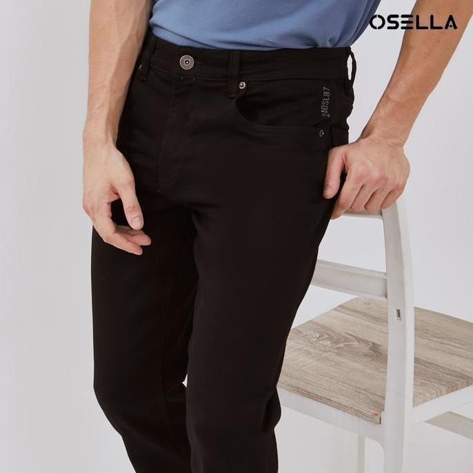 Grosir [New] Osella Jaden Slim Fit Jeans In Black Wash 208O401543 | Celana Jeans Pria