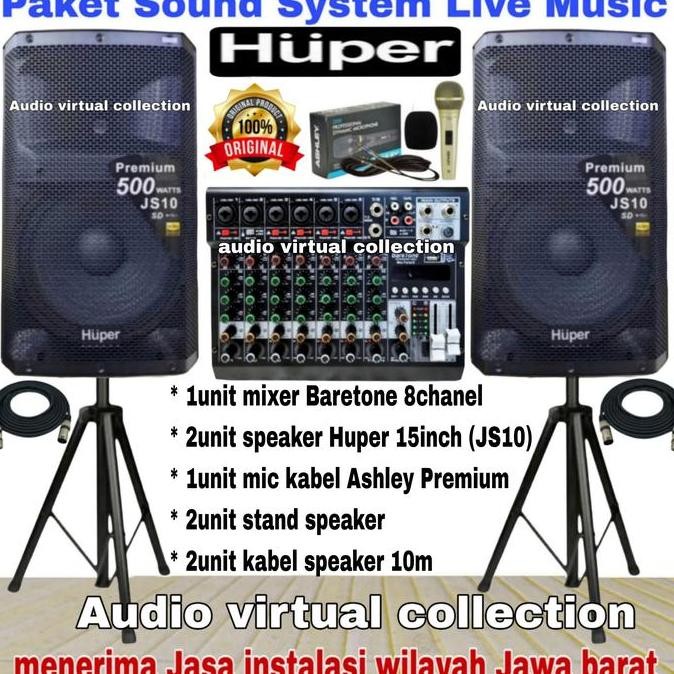 TERMURAH - Paket Sound System HUPER JS10 15inch ( TOP II )