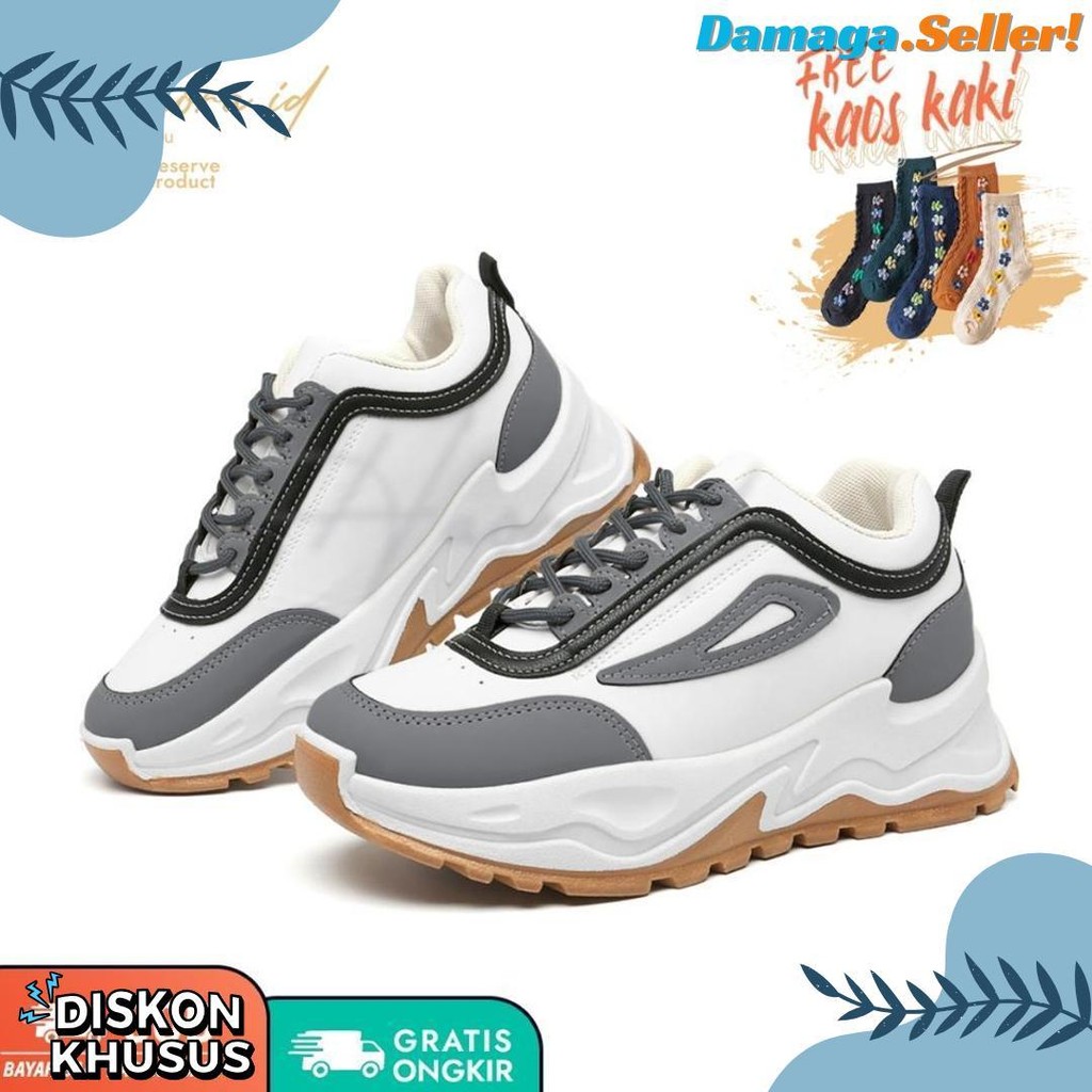 Sepatu Korea Wanita Kpop 2023 / Sepatu Wanita Terbaru / Sneakers Korean Style Casual  / Sepatu Putih
