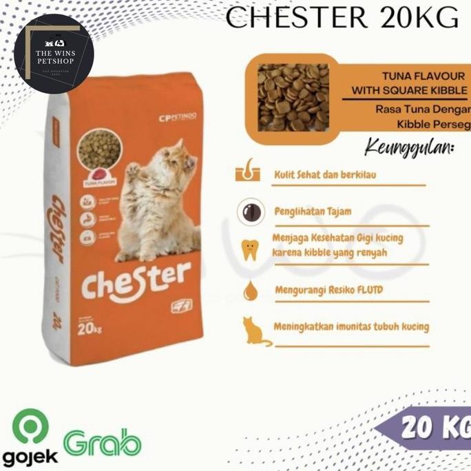 chester cat food 20kg murah
