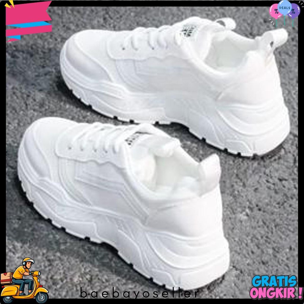 Sepatu Sneakers Wanita Korea COEK / Sepatu sneakers wanita putih