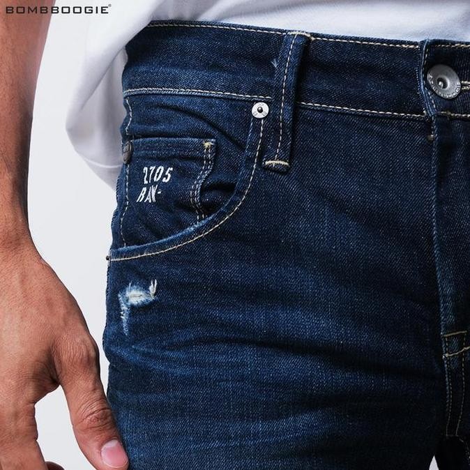 Grosir Bombboogie Celana Jeans Pria Skinny J4 Series Dark Blue 43Kj4B3Dl