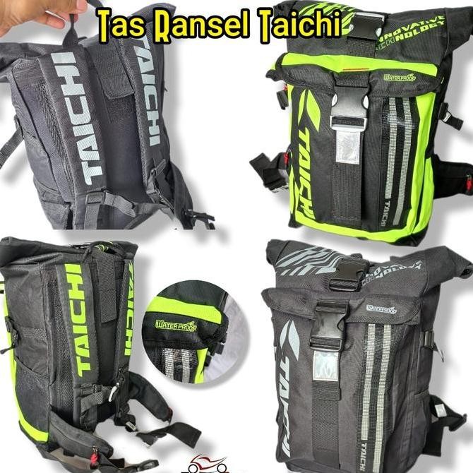 PROMO - PCRS2 Tas Ransel Import taichi backpack pria wanita traveling hijau led light touring riding
