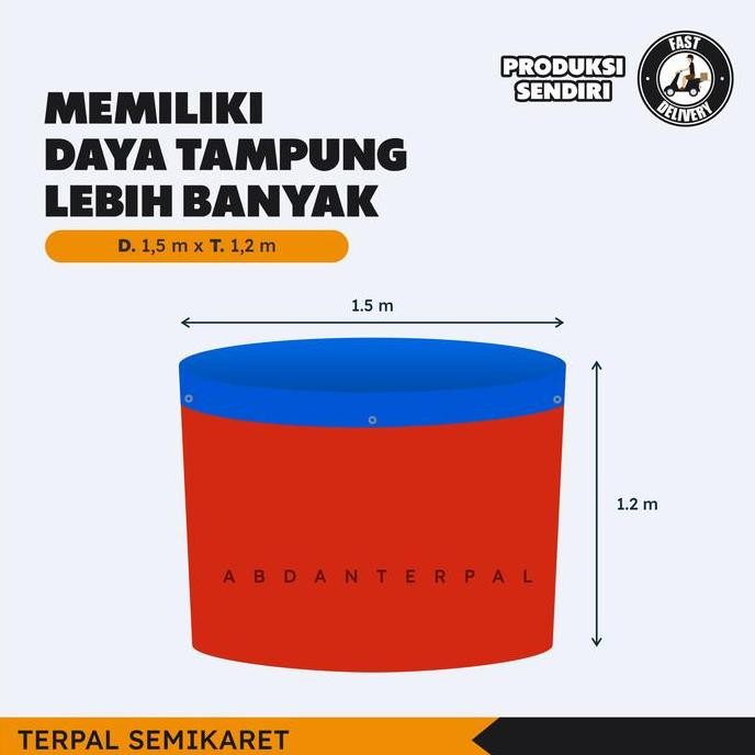KOLAM TERPAL FULLSET BIOFLOK DIAMETER 1,5 ORIGINAL DAN TERPERCAYA