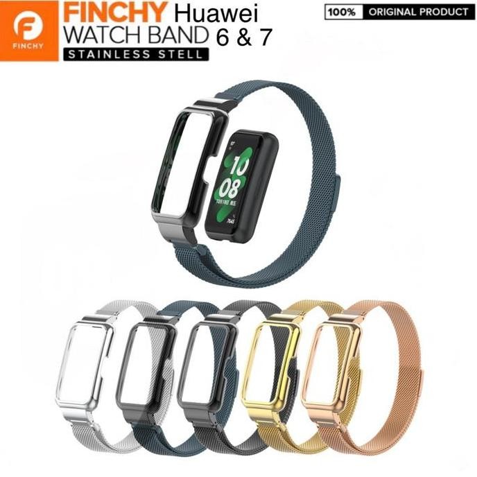 TERLARIS - Finchy Stainless Steel Milanese Strap Huawei Band 7 Metal Wristband