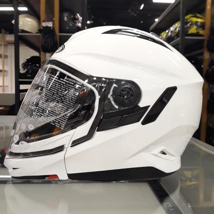 TERLARIS - ZS 613 C WHITE | HELM ZEUS MODULAR | HELM ZEUS FULL FACE | HALF FACE