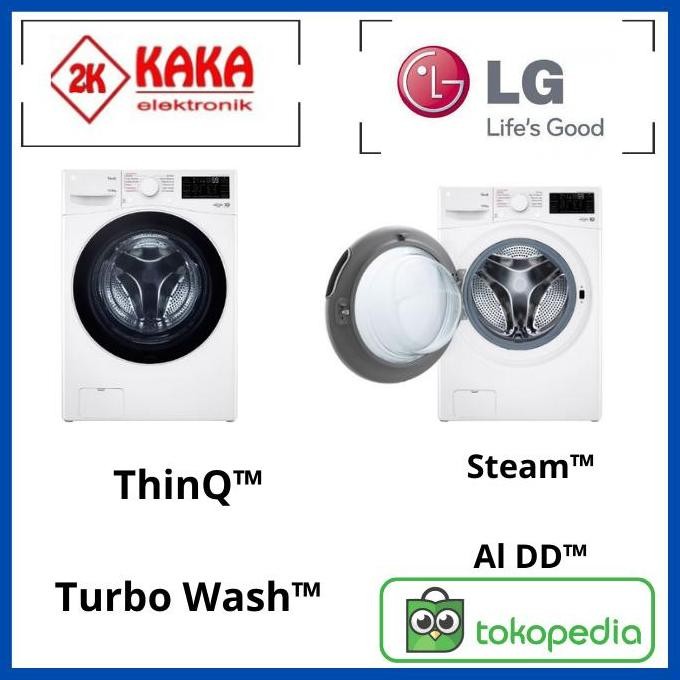 LG F2515STPW MESIN CUCI FRONT LOADING 15 KG THINQ DIRECT DRIVE