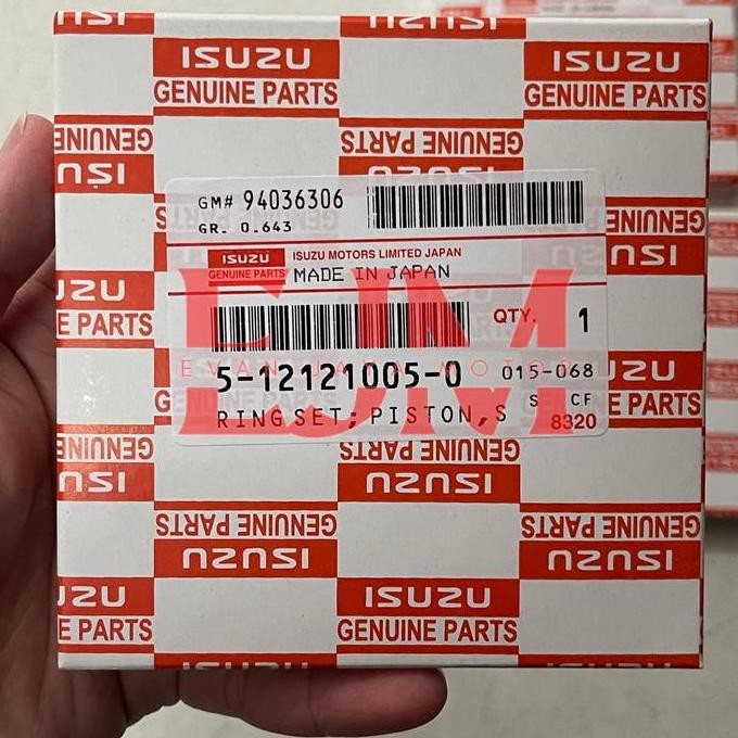 Promo Ring Piston / Ring Seher Isuzu 4Bd1 6Bd1 Asli Genuine 5121210050 - 4Bd1