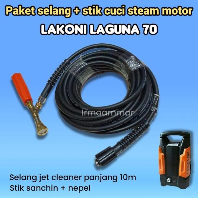 Lakoni Laguna 70 Paket Selang Jet Cleaner 10 Meter & Stik Semprotan Cuci Steam Motor Original High Q