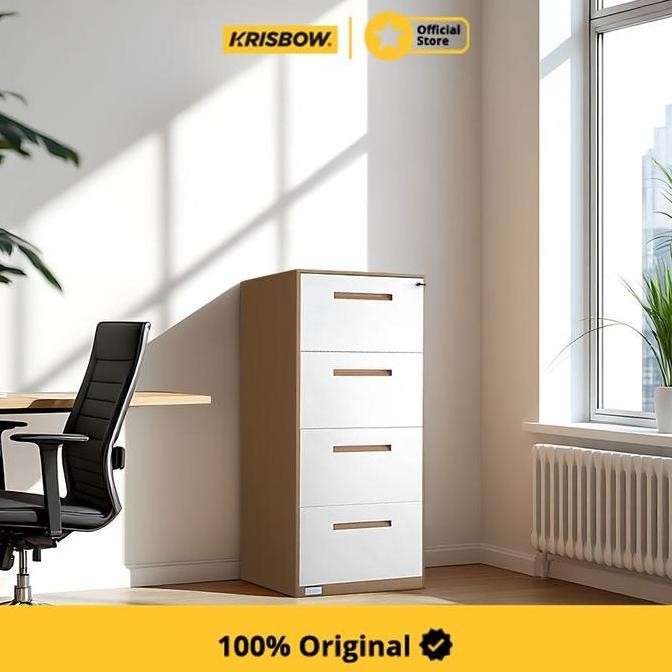 TERBARU - KRISBOW FILING CABINET METAL - COKELAT/KREM