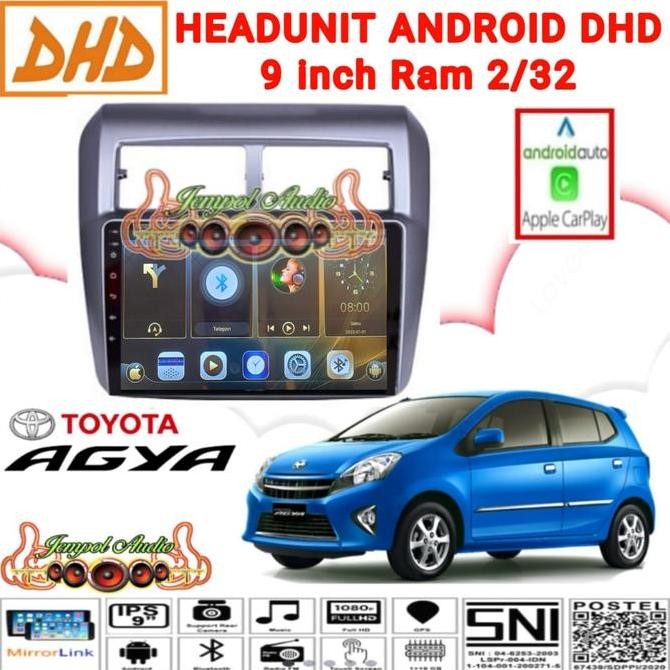NEW Head Unit Android DHD 9 Inch OEM Ayla/Agya Layar Ips