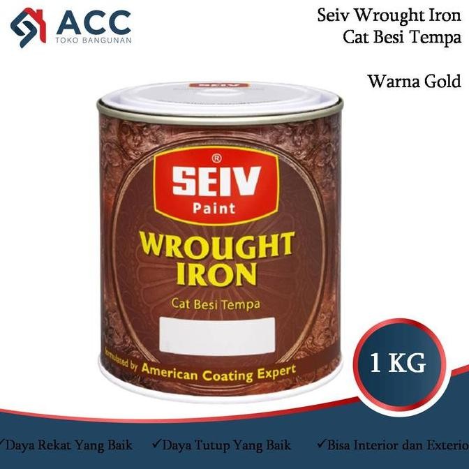 Cat Seiv Wrought Iron / Cat Tempa Warna Emas Gold 1Kg Allshop