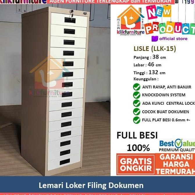 NEW Loker Laptop Laci Laptop Lemari Laptop 15 Laci LISLE LLK15