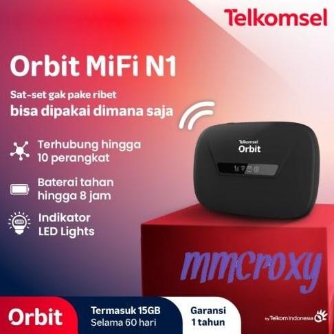 BEBAS ONGKIR - Telkomsel Orbit Mifi N1 Mini Portable Modem Wifi 4G LTE HKM M21