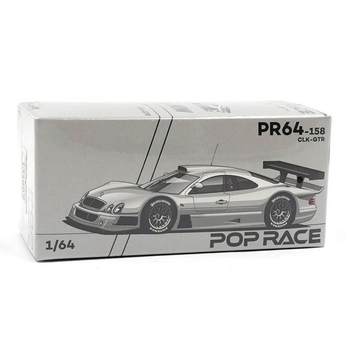 POP Race 1/64 MERCEDES-BENZ AMG CLK GTR - SILVER PR640158