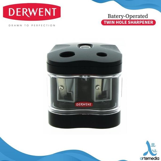 

TERBARU - Derwent Battery Operated Twin Hole Sharpener | Rautan Pensil Elektrik Premium + Refill