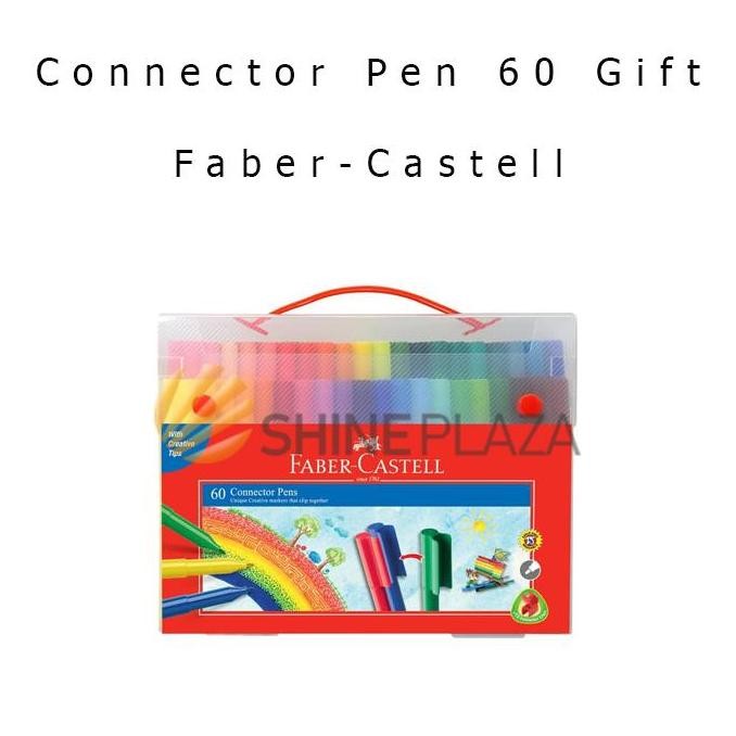 

NEW Connector Pen Marker 60 Colors Faber-Castell - Spidol Warna Gift Set Isi 60