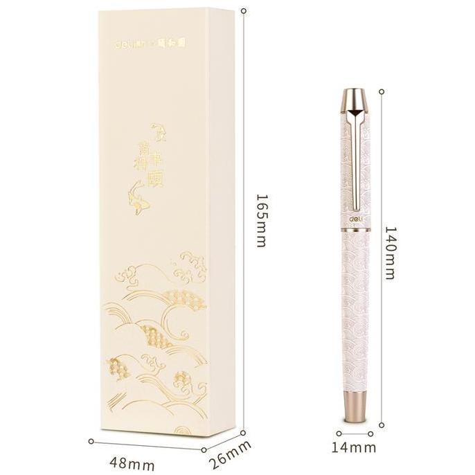 

TERMURAH - Deli Pulpen Roller / Roller Pen Gift Box 0.5mm Bahan Besi Tebal S167