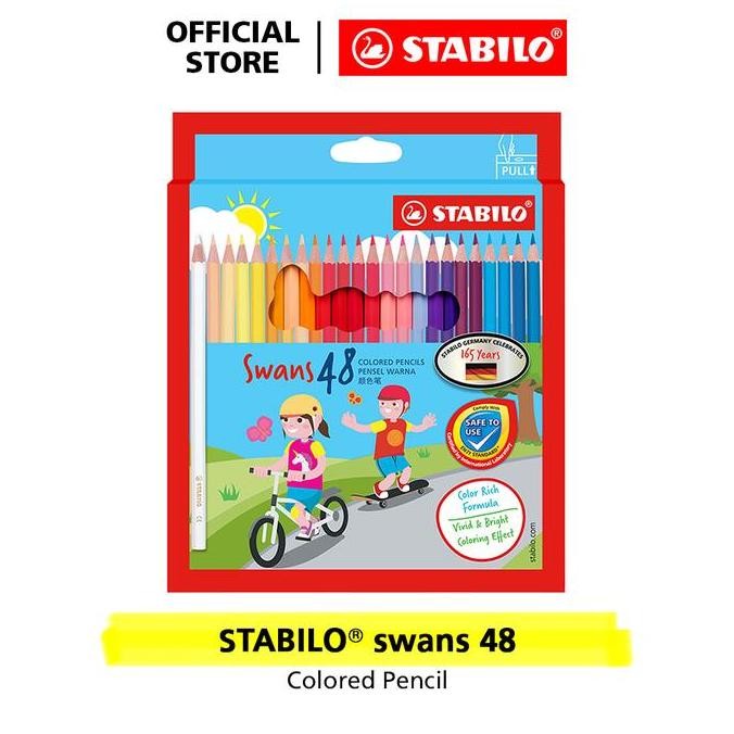 

BEBAS ONGKIR - STABILO Swans Colored Pencils 48 pcs / Pensil Warna isi 48 pcs
