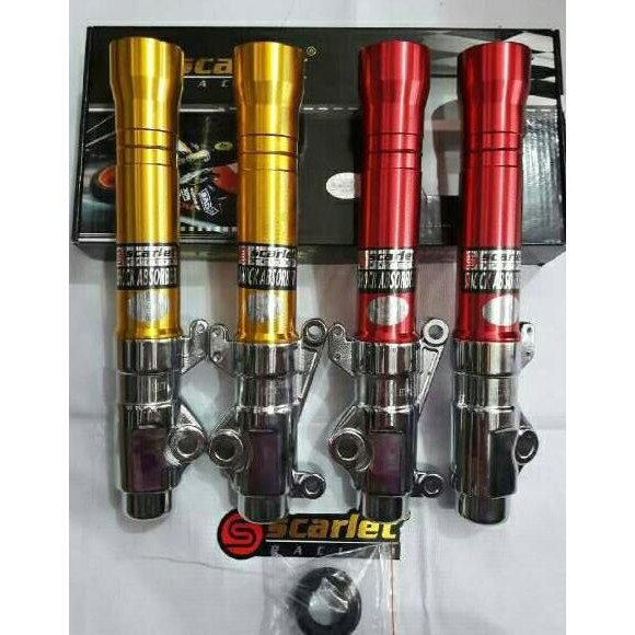 TERBARU - shock tabung depan beat (scarlet)