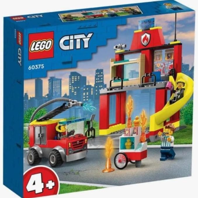 Lego City Fire Station and Fire Engine DIY Mobil Pemadam Kebakaran