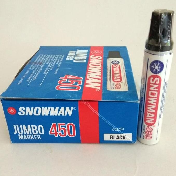 

Spidol Jumbo Snowman Permanent Marker 450 - 1 box isi 12 pcs JS