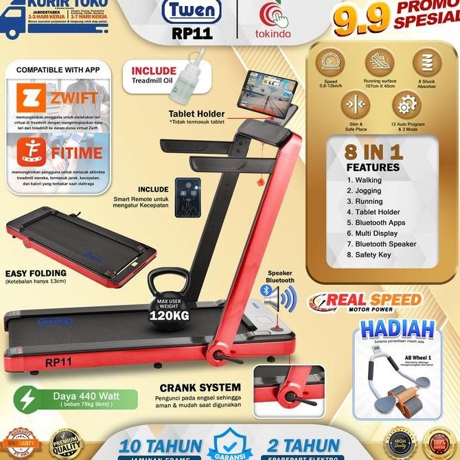 Promo TWEN RP11 Treadmil Listrik Treadmil Portable Treadmil Walking Pad Treadmill Running Pad Treadm