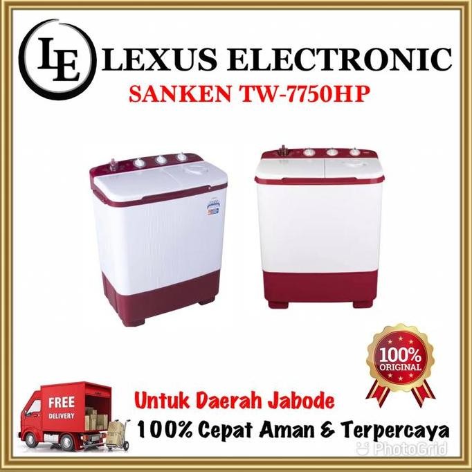 SANKEN MESIN CUCI 2 TABUNG 7KG | TW-7750HP | TW7750HP | 7750HP