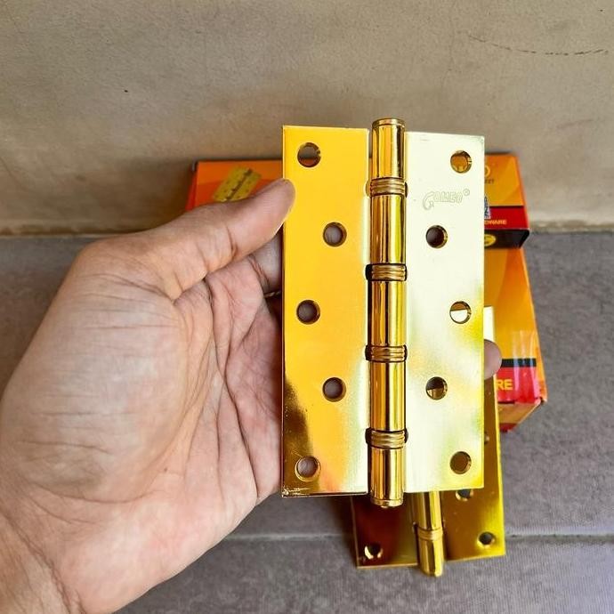 Paket 6 Biji Engsel 5 Inch Gomeo Engsel Pintu Rumah 1 Set Besar Tebal 2,5 Mm Engsel Khusus Pintu All