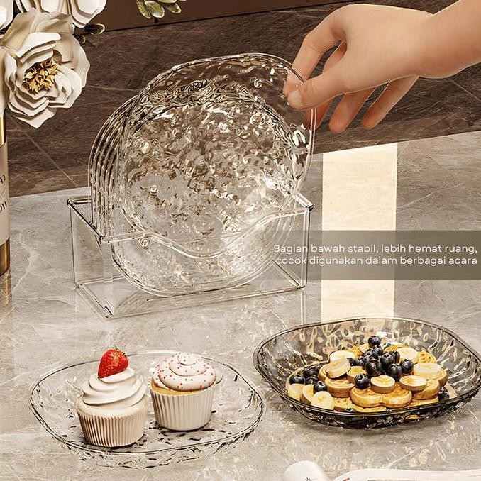 [_Id] Wadah Lauk Akrilik Dengan Wadah Aesthetic Untuk Menyimpan Dessert Buah Lauk Pauk Kitchenware A