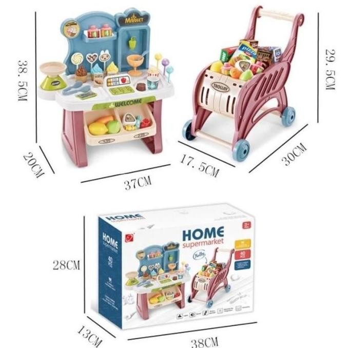 Promo Home Supermarket Play Set / Mainan Supermarket COD