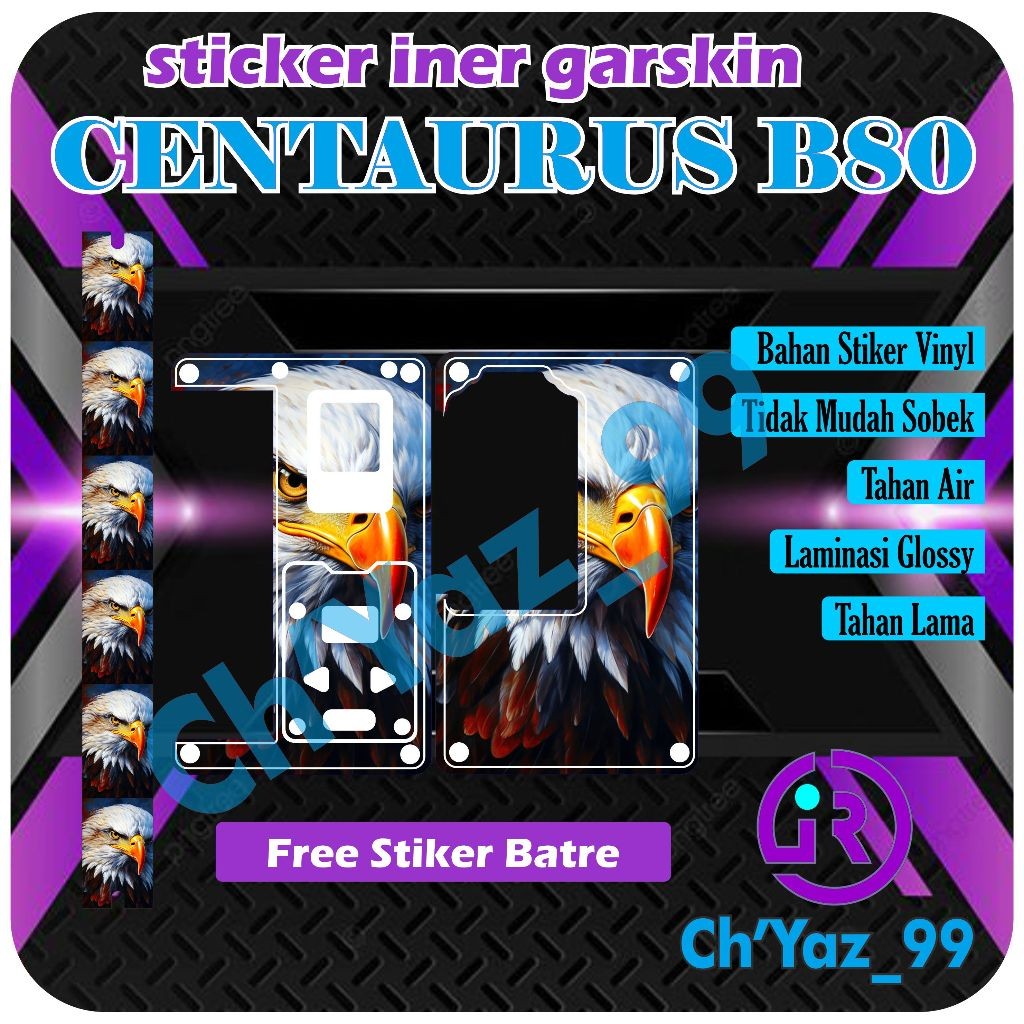 

[COD] Garskin Stiker Chyaz99 B80 Iner Glossy Laminasi 10 Label Custom Presisi Terlaris