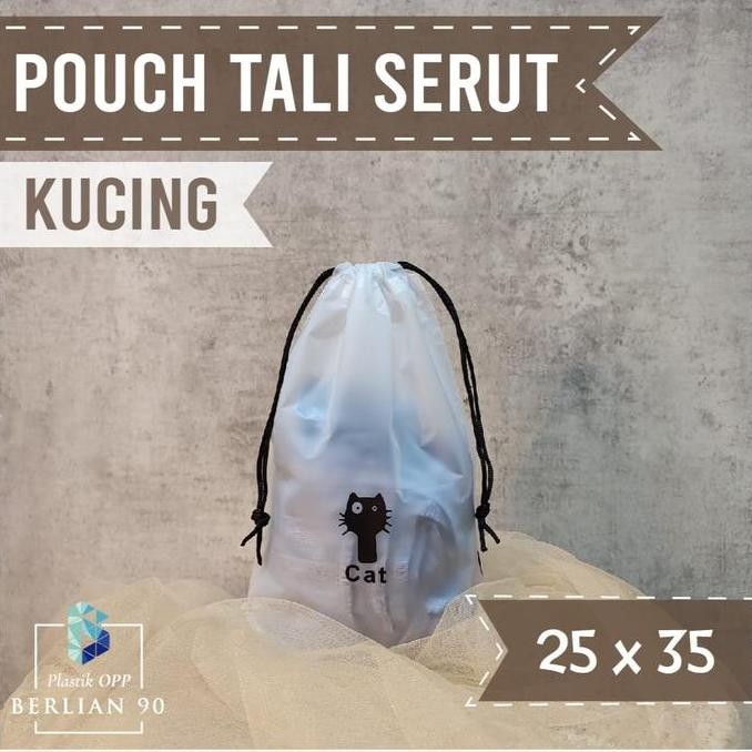 Promo Pouch Tali Serut 25x35 Isi 25 Pcs / pouch serut / Travel Pouch COD