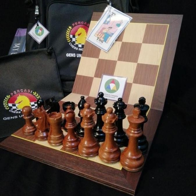 Promo Catur Kayu Sawo Set Standar PERCASI Kuda PEGASUS Kualitas Bagus Koleksi Eksklusif Hadiah Board