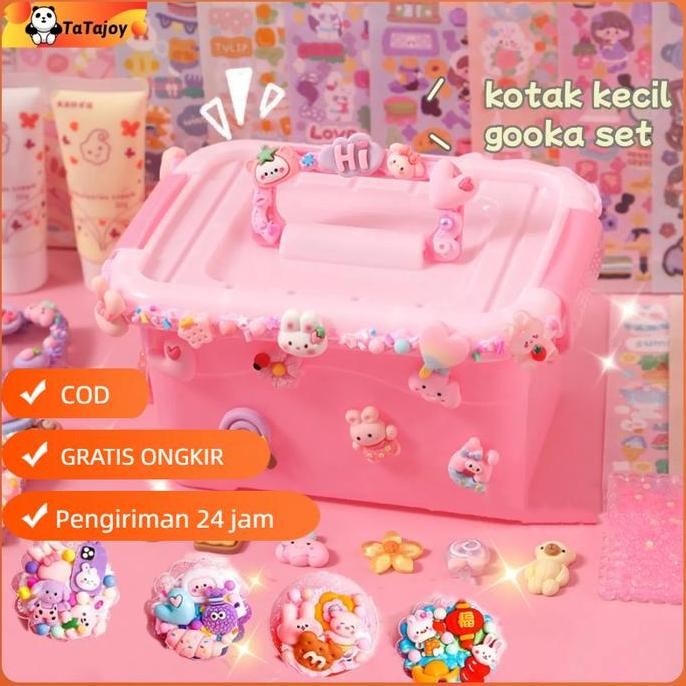 

Promo tatajoy Kotak Lapisan Tunggal Lem Krim Set Stiker Guka untuk Anak Perempuan dan Mainan Anak-anak Paket Bahan Guka Kotak Hadiah Kotak Kecil dengan Dua Lem Krim COD