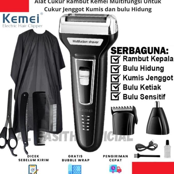 Alat Cukur Rambut Elektrik Kemei ORIGINAL / Mesin Cukur Rambut Cas
