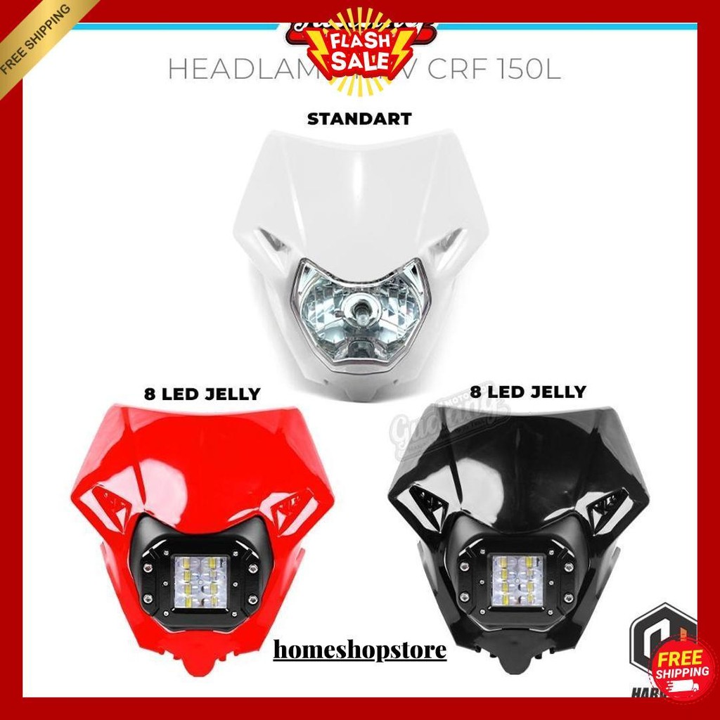 Headlamp Reflektor Batok Lampu Depan 8 Led Jelly 12 Led Crf 150L Crf 250 Hrv Cod