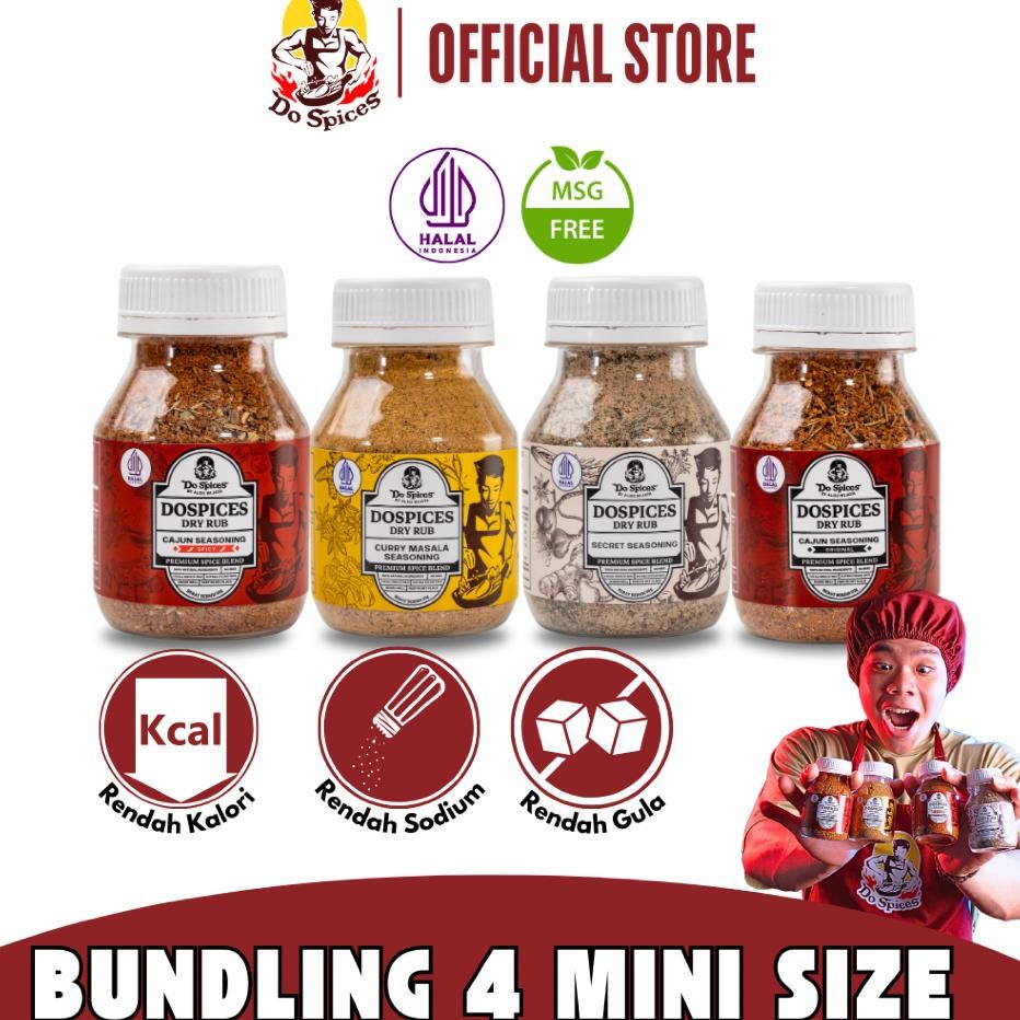 

Do Spices Paket Bundling 4 Varian Healthy Dry Rub Bumbu Marinasi Rendah Kal Rempah Rempah